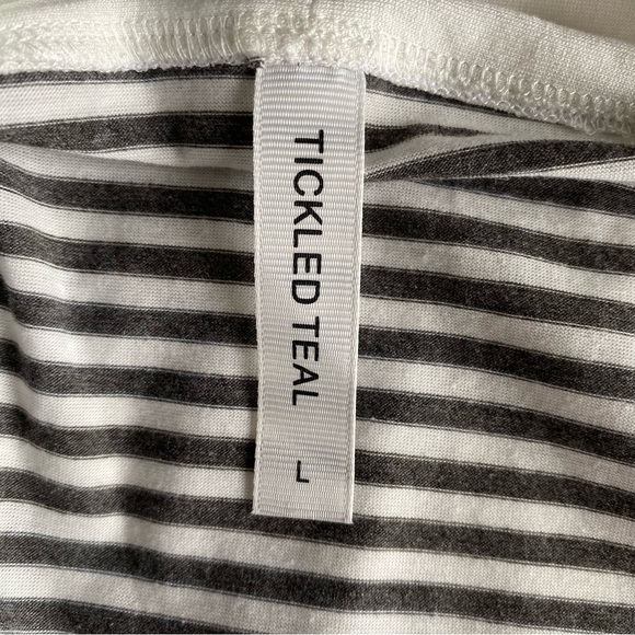 Lot: Tickled Teal Striped Cardigan & Dress Barn Cowl Neck Knit Sweater sz LG EUC - Picture 6 of 15